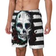 thumbnail image 2 of Uemuo Watercolor Skull Pattern Mens Swim Trunks Quick Dry Board Shorts with Mesh Lining, Stretch Beach Shorts Quick Dry No-Chafing Board Shorts-XX-Large, 2 of 9