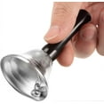 thumbnail image 2 of 12 Pieces Metal Hand Bells Call Bell Service Hand Bells Black Wooden Handle Handbells Metal Handbells Musical Percussion For Schools (silver), 2 of 5