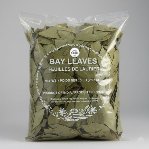 Just Spices - Whole Bay Leaves, (Tej Patta) Product of India, Whole Spices, Hand Picked, 5 lb Pack, Value Pack