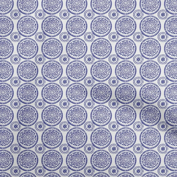 oneOone Polyester Spandex Navy Blue Fabric Block Diy Clothing Quilting Fabric Print Fabric By Yard 56 Inch Wide-66