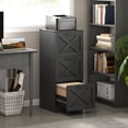thumbnail image 2 of HOMCOM 3 Drawer File Cabinet, Filing Cabinet Fits Letter/A4 Size, Black, 2 of 10