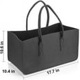 thumbnail image 2 of HomeYoo Foldable Large Capacity Black Felt Log Carriers, 2 of 7