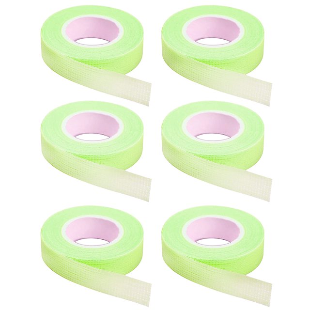 6 Rouleaux de Ruban Adhésif pour Extension de Cils, Ruban Microporeux Respirant pour Fournitures d'Extension de Cils, 9 m/10 Yards Chaque Rouleau (Vert)