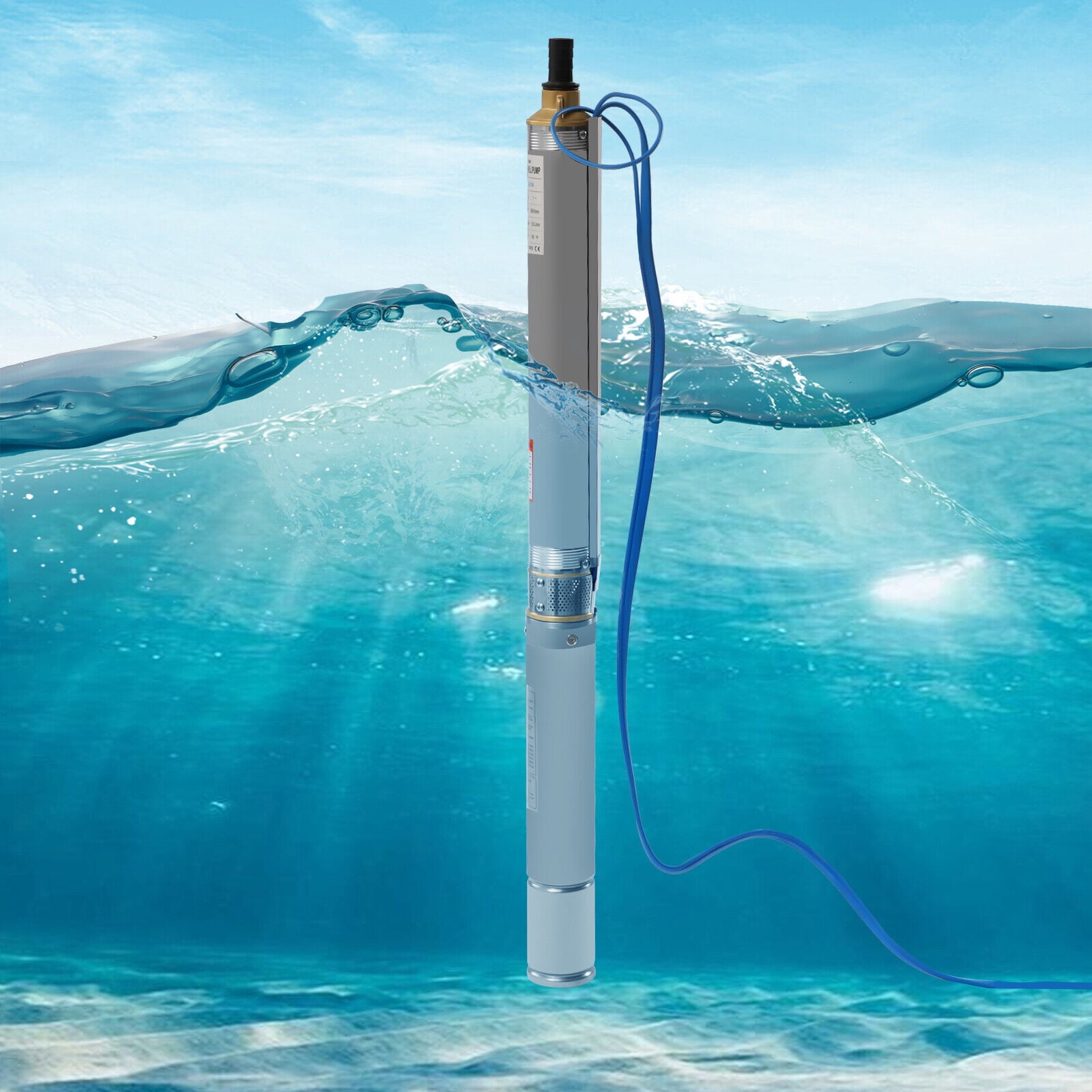 DENEST 3" 1Hp 110V/60Hz Screw Pump Submersible Water Deep Well Pump Stainless Steel New