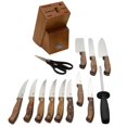 thumbnail image 3 of Oster Whitmore 14-Piece Cutlery Set with Black Walnut Handle and Rubber Wood Block,, 3 of 8