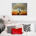 thumbnail image 4 of COMIO Art, Modern Hand Painted Abstract Lucky Tree Canvas Art Golden Flower 3D Oil Painting Canvas Living room bedroom dining room Wall Decoration Wood Inside Framed Ready to Hang, 4 of 4