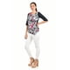 thumbnail image 2 of Blusa con estampado floral Roman Fashion /Juvenil, 104 (Fiusha) fucsia G, 2 of 4