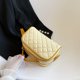 thumbnail image 2 of Bolsas de maquillaje de PU Caja de maquillaje de rejilla de diamante portátil para viajes femeninos (Amarillo M), 2 of 8