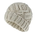 thumbnail image 1 of Gorro de punto de lana gruesa suave, gorro de mujer, gorro de lana de moda para otoño e invierno, 1 of 6