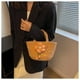 thumbnail image 3 of Firefly hope Bolso de hombro tejido para mujer, bolso de mano y neceser, elegante bolso de playa de verano, 28 x 11 x 15 cm (caqui)., 3 of 4