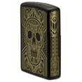 thumbnail image 5 of Zippo Art Deco Skull Black Matte Pocket Lighter, 5 of 10