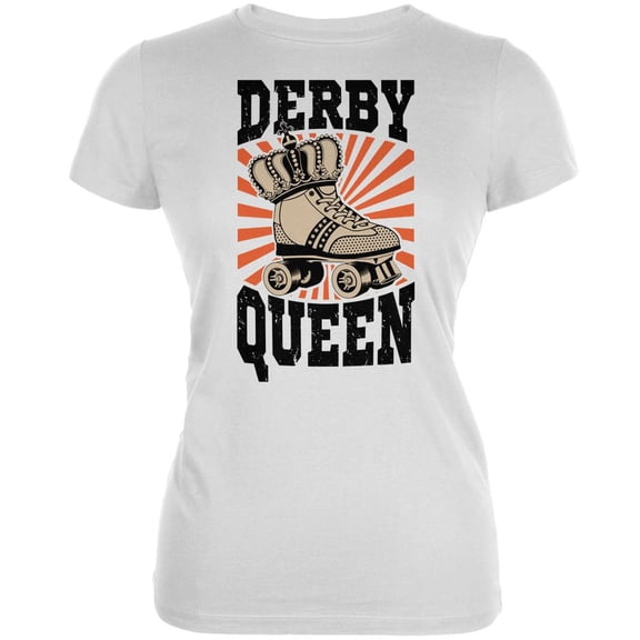 Roller Derby Derby Queen White Juniors Soft T-Shirt - X-Large