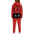 thumbnail image 2 of Uorisanigo Kids Sweat Suit Set, 2-Piece Graphic Printed Big-Eyed Red Ladybug Hoodie & Sweatpants Outfit for Boys Girls, Pullover Top and Jogger Pants Outfit Casual Clothes, 2 of 7