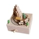thumbnail image 3 of Caja de música de madera, figura de caja de música, base cuadrada, manualidades, linda figura coleccionable Tren de la cueva, 3 of 9