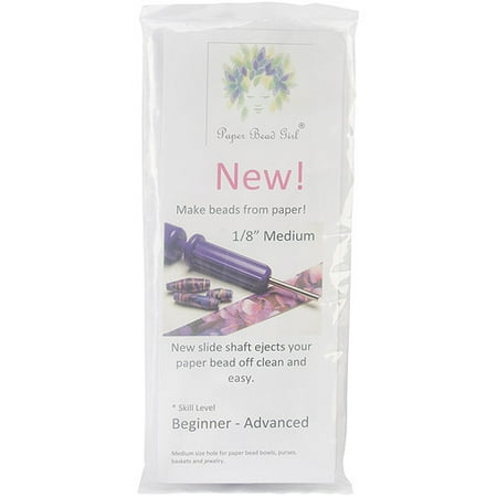 Original Paper Bead Roller Medium 1/8" W/Squishy Grip-White Base W/Assorted Color Grip