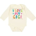 thumbnail image 3 of Inktastic I Love My Gigi for Babies Girls Long Sleeve Baby Bodysuit, 3 of 5