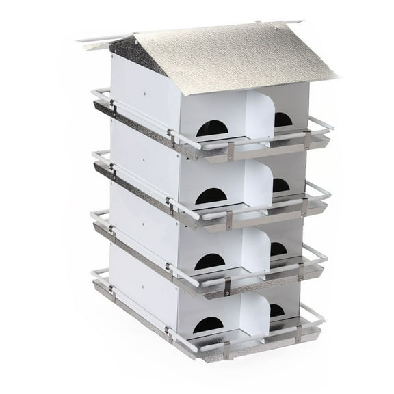 Birds Choice Purple Martin House with Starling Resistant Entrance Holes 4 Floor 16 Room Assembled