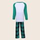 thumbnail image 4 of Vestido para padres e hijos con estampado de cabeza de ciervo ropa de dormir familiar a cuadros estilo navideño, 4 of 8