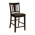 thumbnail image 2 of Furniture of America Orellana Wood Padded Bar Stool in Espresso (Set of 2), 2 of 10