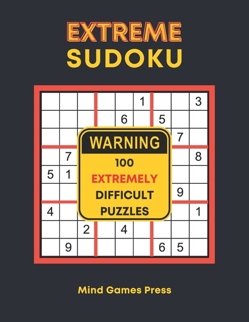 Super Hard Sudoku Puzzle Books Extreme Sudoku 100 Extremely