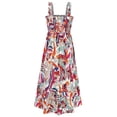 thumbnail image 3 of Vestido UOFOCO con correa tipo espagueti tropical, diseño pintado de colores, 3 of 3