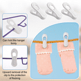 thumbnail image 5 of New Arrivals 50 Pack White Plastic Hanger Clips for Baby Clothes, 5 of 7