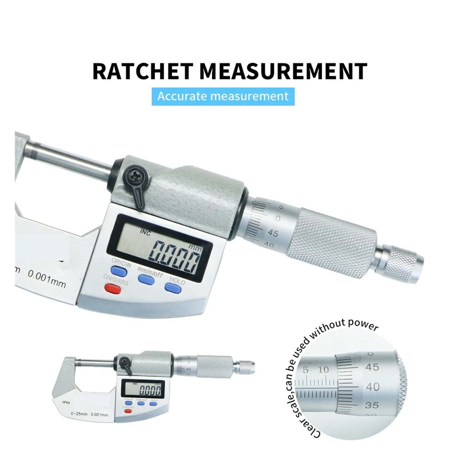 IP65 Waterproof Digital Micrometer Caliper Gauge 0.001mm Electronic Digital Micrometer Caliper Measuring Gauge Tools