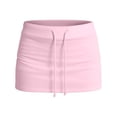 thumbnail image 3 of Tennis Lace-Up Bodycon Solid Skirt for Everyday Styling Summer Streetwear with High Waist A-Line Pink XL, 3 of 5
