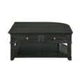 thumbnail image 5 of Charcoal Lift Top Coffee Table with Storage Drawer & Open Shelves - Durable Wood & Elm Veneer, 38" W, Classic Modern Style for Living Room & Workstation, 5 of 12