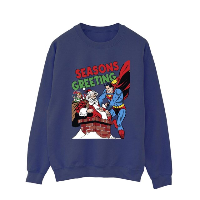 DC Comics Chandail Molletonné pour Hommes Superman Santa Comic