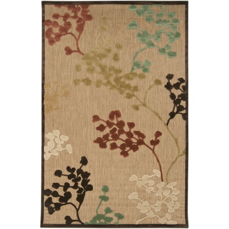 7.85' x 10.7' Sierra Leone Cocoa Brown and Mahogany Outdoor Area Throw Rug