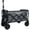 Gray, variant on Pink Expandable Dual-Layer Utility Wagon 225LBS Capacity Foldable Grocery Cart with 360° Swivel Wheels for Camping Shopping Sports Gardening Fishing