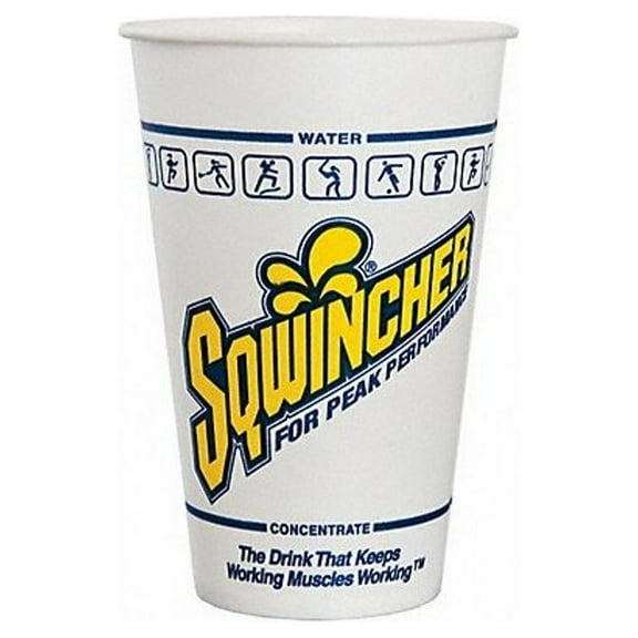 Sqwincher Disposable Cold Cup 12 oz. White, Paper, Pk100 158200101