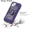 thumbnail image 5 of KOMI Compatible with iPhone 14 Pro Max Case 6.7 Inch with Built-in 360°Rotating Ring Stand, Military Grade Drop Protection Full Body Rugged Heavy Duty Protective Cover Deep Purple, 5 of 5