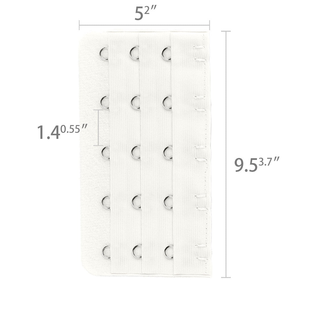 Unique Bargains 5pcs Ladies Underwear Bra Extension Buckle Bra Extender 5 Hook White