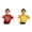 Red & Yellow, variant on SGMVNU 2 Pack Girl's T Shirts Fashion Summer Short Sleeve Heart Print Graphic Tees Casual Loose Fit Basic Top, Size 5-6 Years, Green & Orange