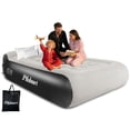 thumbnail image 1 of Colchón inflable Ptlahmri Comfort, 20 cm, tamaño queen, con bomba, 600 kg, negro, 1 of 7