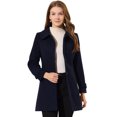 thumbnail image 1 of Abrigo de Invierno Allegra K Cuello Peter Pan Mujer Azul oscuro XS, 1 of 6