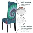 thumbnail image 6 of ZICANCN Dream Spiral Geometry Chair Protectors Seat Covers , Dining Chair Slipcovers for Dining Room Hotel Kitchen Blue Abstract Fractal, 6 of 8