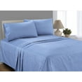 thumbnail image 2 of Mainstays Soft Wrinkle Resistant Microfiber Full Stadium Blue Gingham Plaid Sheet Set, 2 of 6
