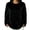 Black, variant on Plush Ribbed Fleece Sweatshirts for Women Crewneck Long Sleeve Loose Fit Fall Winter Warm Casual Loungewear S-XXL