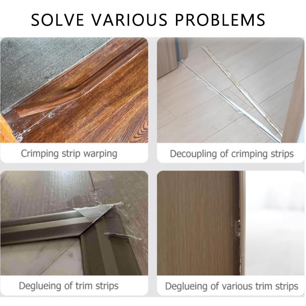 Britneed Edge Strip Anti-Detachment Glue, Edge Strip Anti Detachment Glue, Wood Glues for Floor Strips, Waterproof, for Various Surfaces