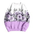 thumbnail image 4 of Tiweut Long Sleeve Sweatshirt for Women Floral Graphic Print Sweatshirt Crewneck Pullover Tops, 4 of 4