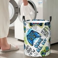 thumbnail image 5 of Rateoe Game All Day Pattern Round Laundry Hamper Basket, Tall Hamper Basket for Blanket Storage, Nursery Clothes Hamper for Laundry in Bedroom and College Dorm-Medium, 5 of 6