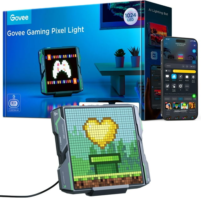 Panel LED RGBIC Pixel Light Govee Gaming de 32 x 32 píxeles