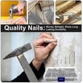 thumbnail image 5 of Hardware Steel Nail Assortment Kit, 460pcs Nails Assortment For Hanging Pictures Woodworking Stainless Steel Concrete Nails (7 Size ), 5 of 5