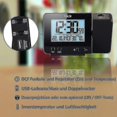 thumbnail image 5 of Projection clock black alarm clock with time temperature projection LED screen alarm clock USB charging clock, 5 of 5