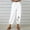 White, variant on QUINDOS Women Pants Taper Ankle Length High Waisted Activewear Sweatpants Cotton Linen Print Athletic Fit Pants with Pockets