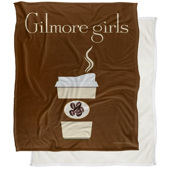Gilmore Girls Paper Cup Logo Silky Touch Sherpa Back Super Soft Throw Blanket