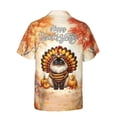 thumbnail image 2 of Happy Thanksgiving Ragdoll Turkey Costume Pumpkins Autumn Leaves Hawaiian Shirt Breathable Summer Unisex Merch Cat Lover Kitten Owner Gifts Idea - 13014, 2 of 6